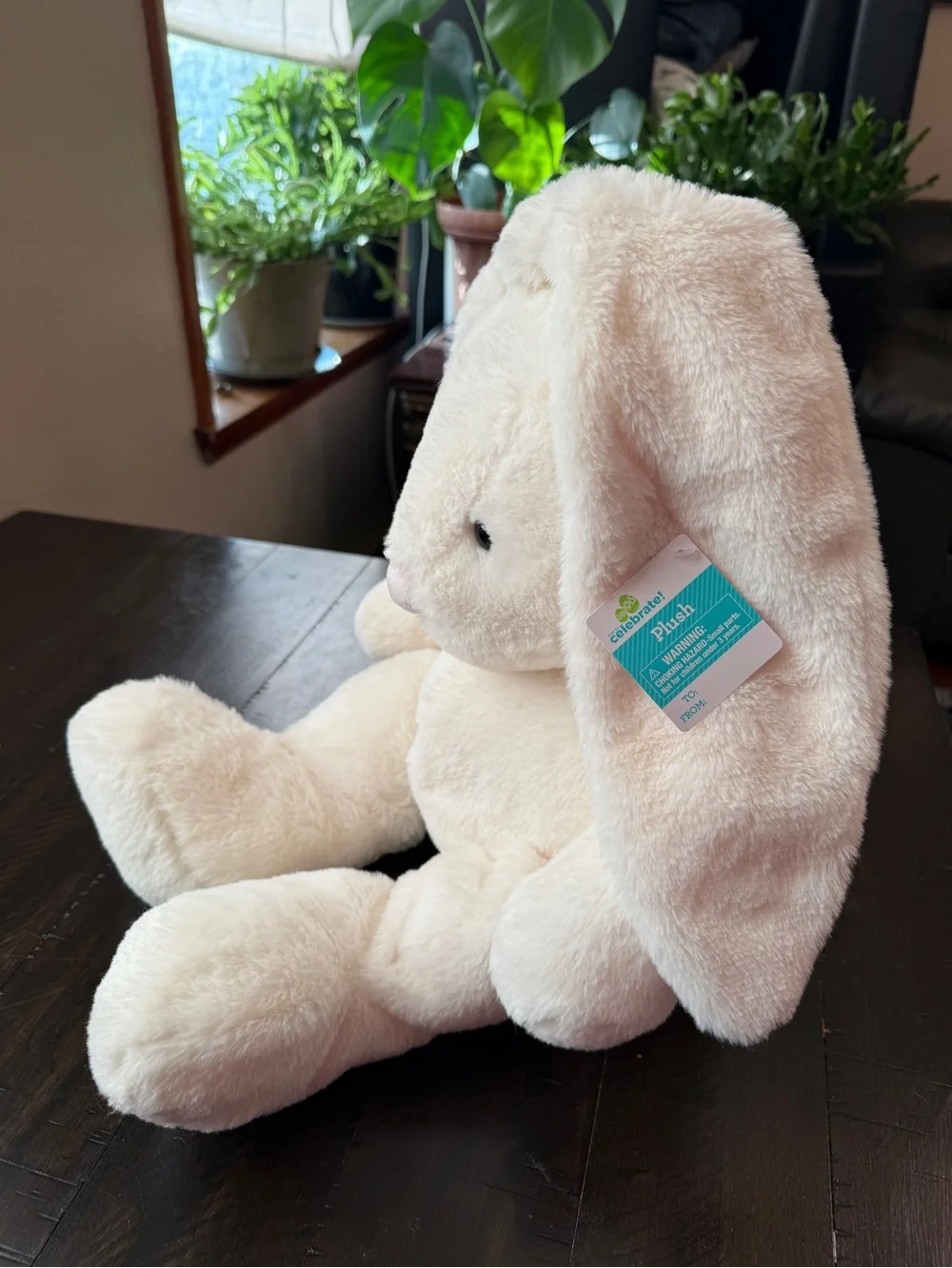 NWT Plush Light Pink XL Long ears Stuffed Bunny Soft Comfort for Kids and Adults